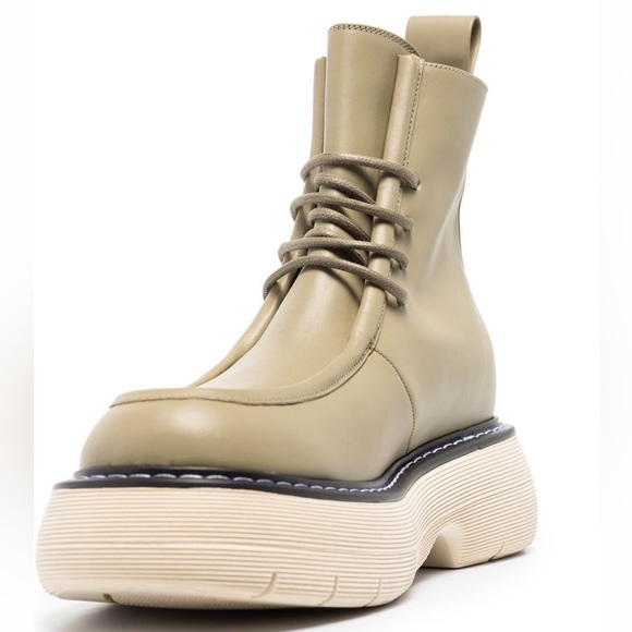 ATP Atelier | Lomello Chunky Boots in Sage Green Leather - Picture 2 of 7